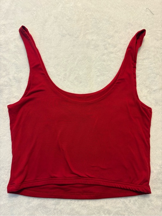 Sincerly Jules Tops - Sincerely Jules Red Scoop Neck Cropped Tank